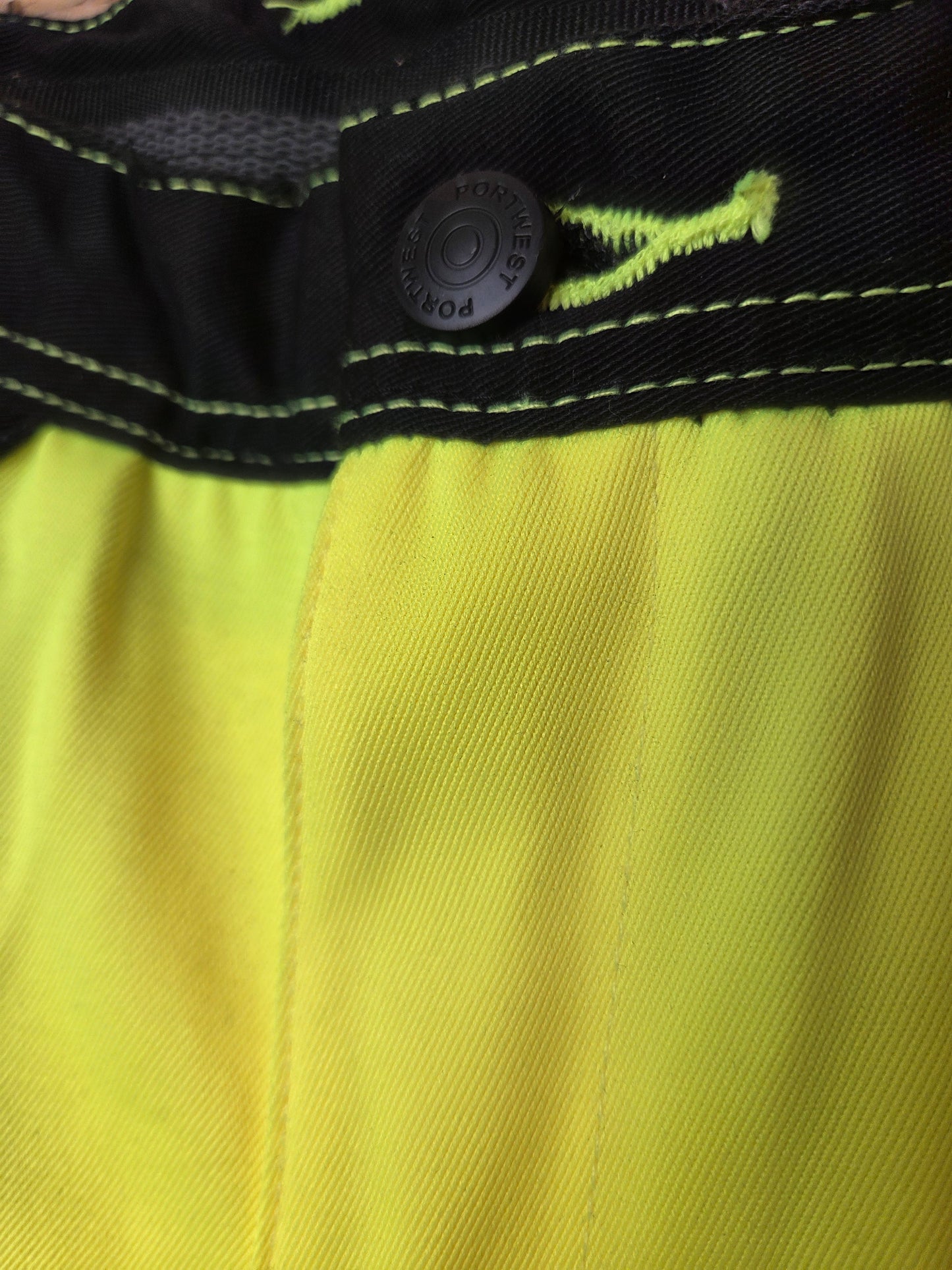 Portwest Work Shorts Hi Viz Vis Yellow Black Reflective Safety Workwear PW34