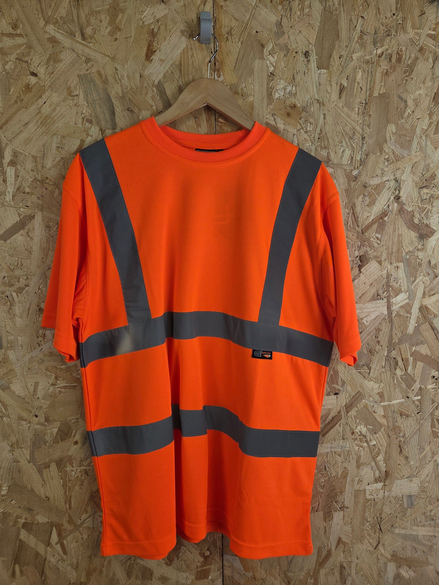 Orange Hi-Vis Viz Work T-Shirt Reflective UV Protection Super Touch 39T84 Railway Workwear Top XL
