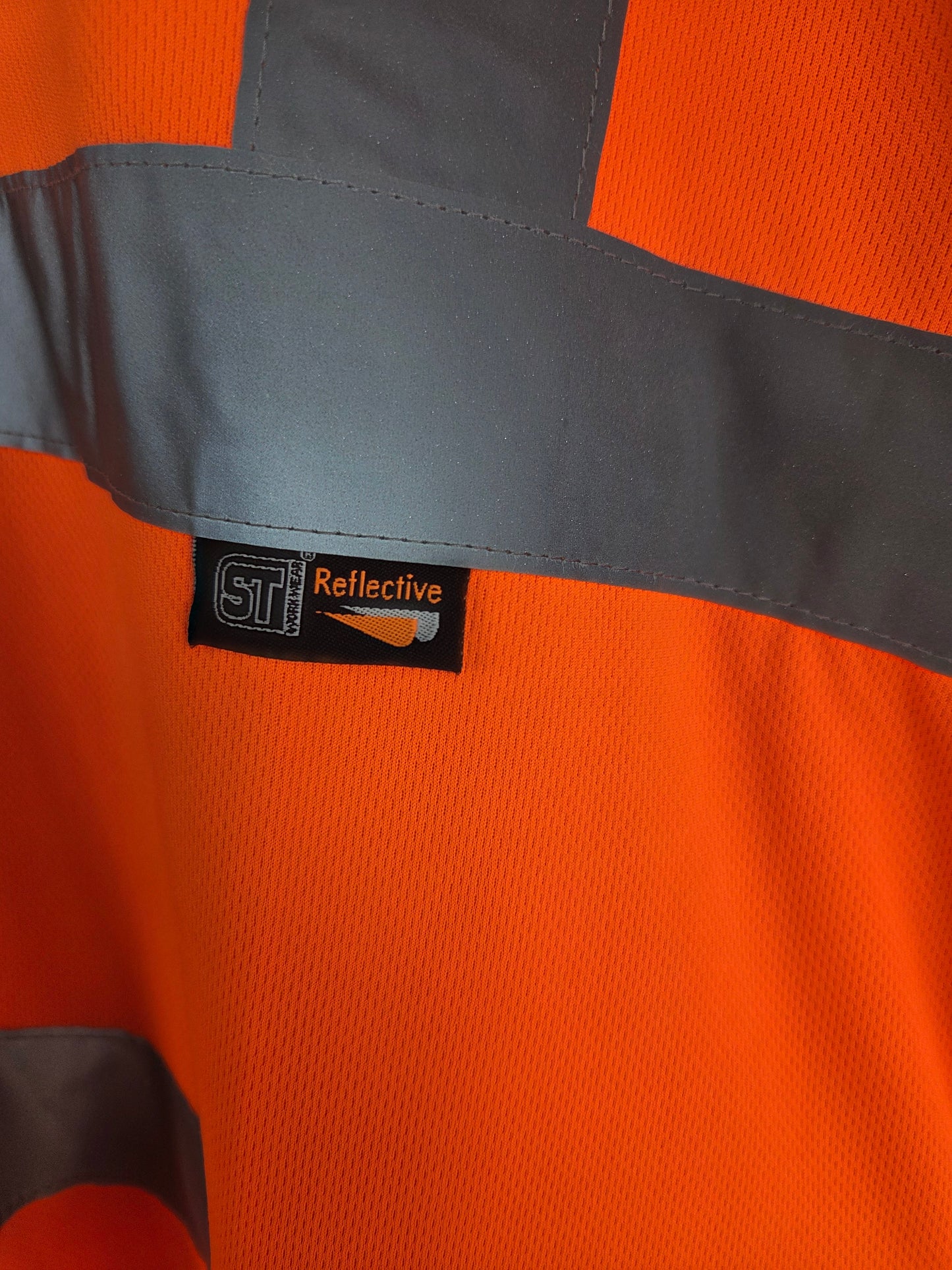 Orange Hi-Vis Viz Work T-Shirt Reflective UV Protection Super Touch 39T84 Railway Workwear Top XL
