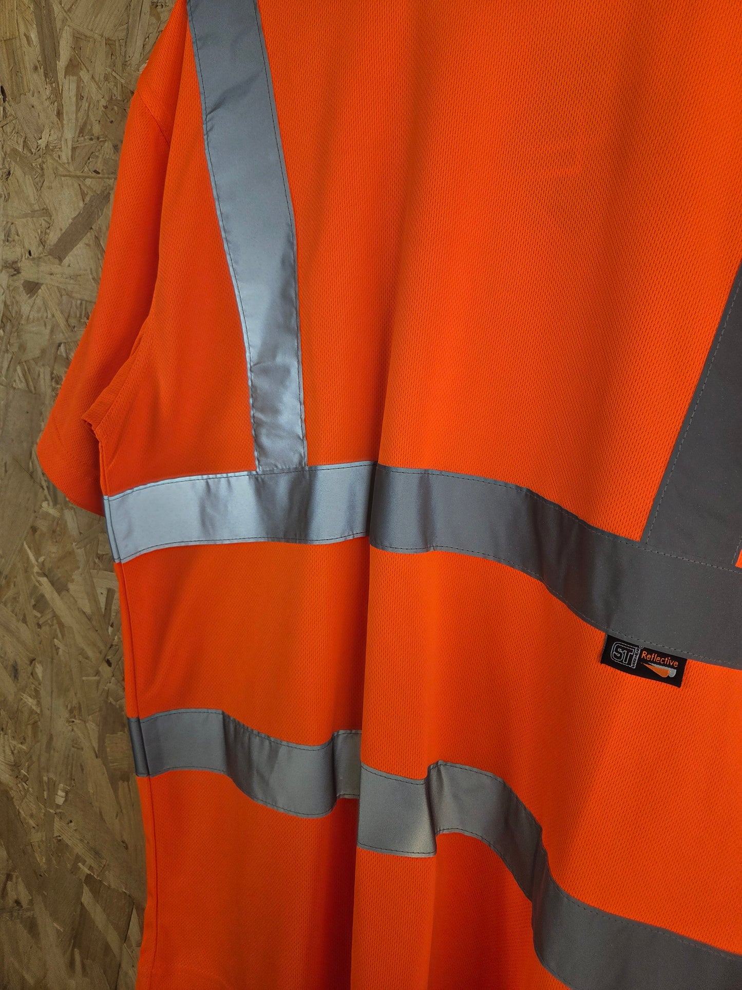 Orange Hi-Vis Viz Work T-Shirt Reflective UV Protection Super Touch 39T84 Railway Workwear Top XL
