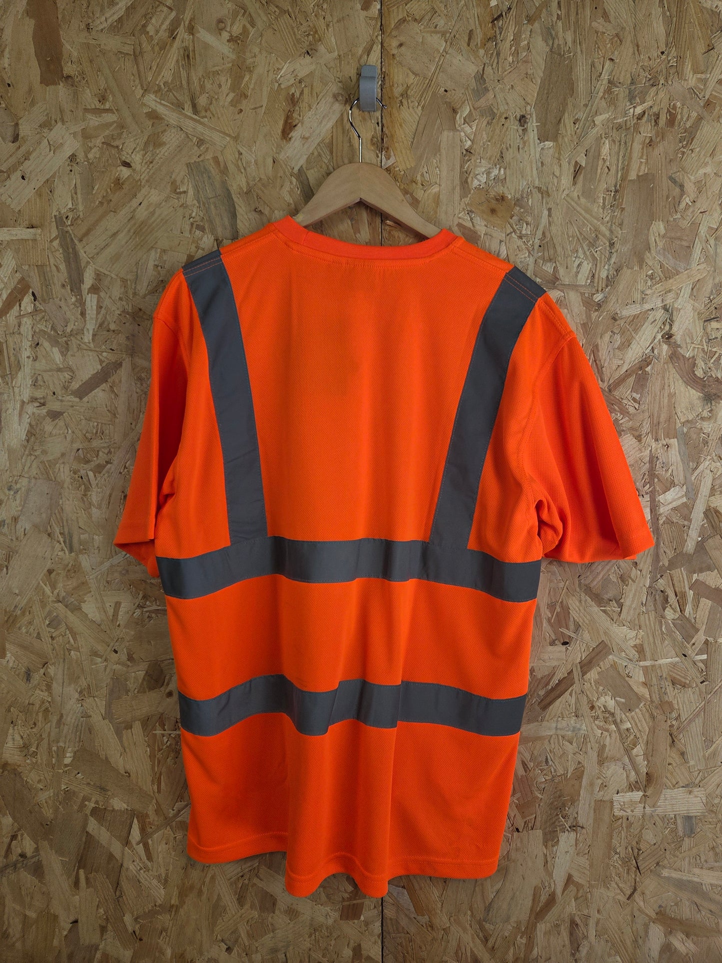 Orange Hi-Vis Viz Work T-Shirt Reflective UV Protection Super Touch 39T84 Railway Workwear Top XL