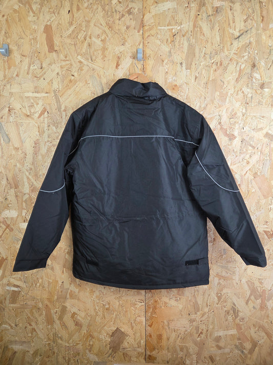 Black Work Jacket Scotchlite Reflective Quilted Coat Site Workwear XXL Alexandra 2XL