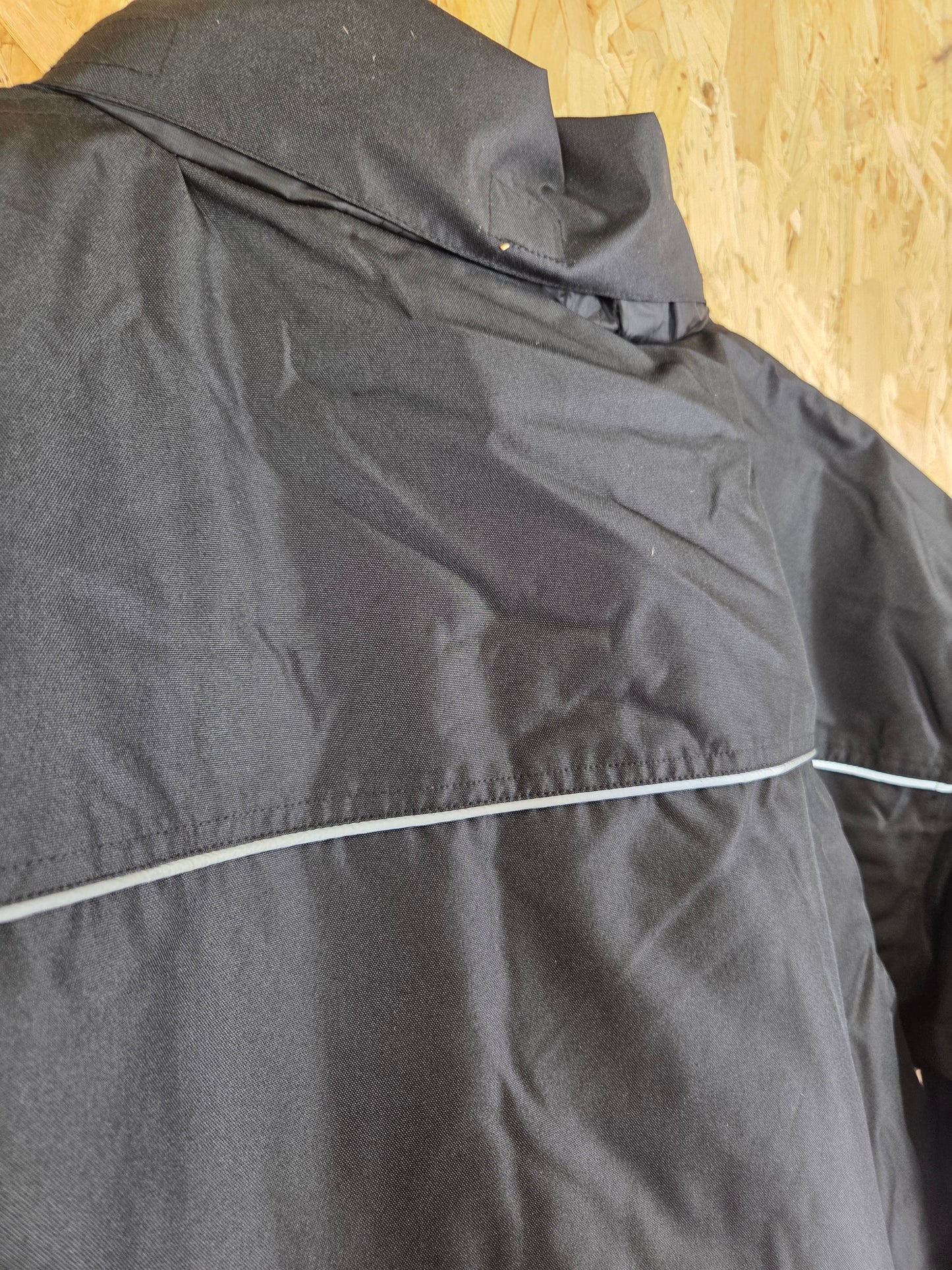 Black Work Jacket Scotchlite Reflective Quilted Coat Site Workwear XXL Alexandra 2XL