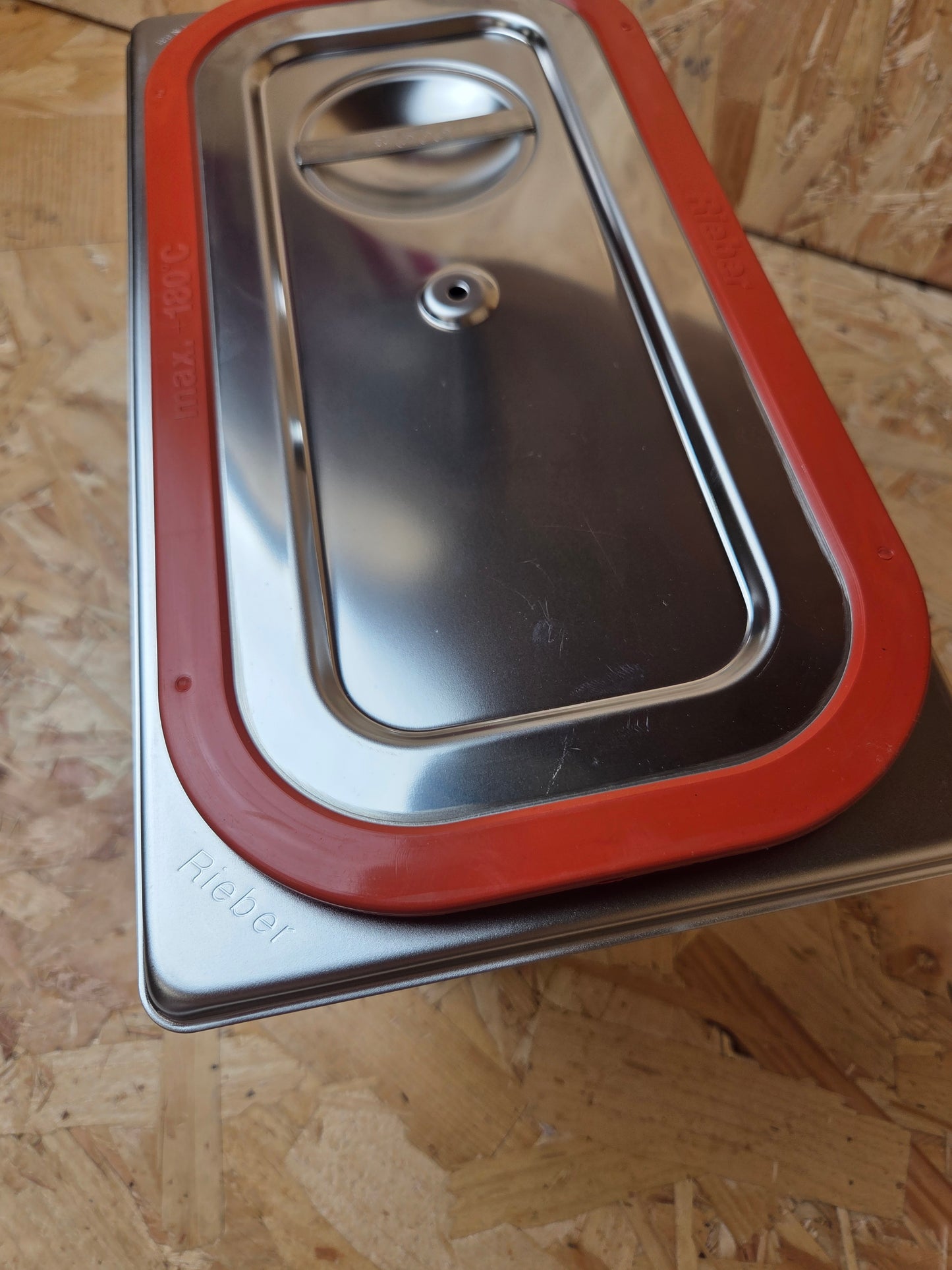 Rieber Stainless Steel Gastronorm Food Pan Lid Insert Commercial Catering Container 150mm Deep GN 1/3