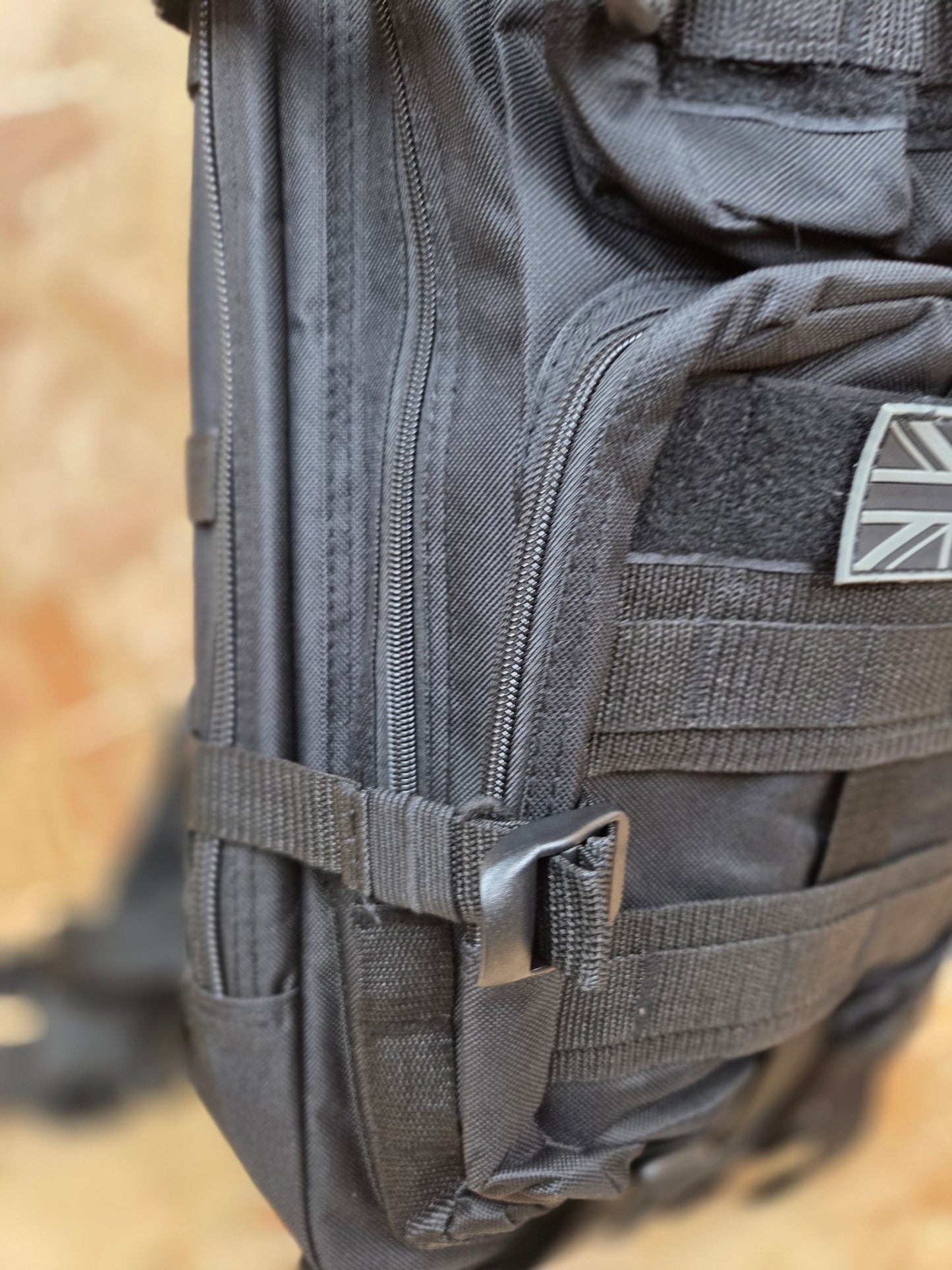 Molle Backpack Military Style Stealth Pack Combat Cadet Utility Bag Black Daysack 25L New