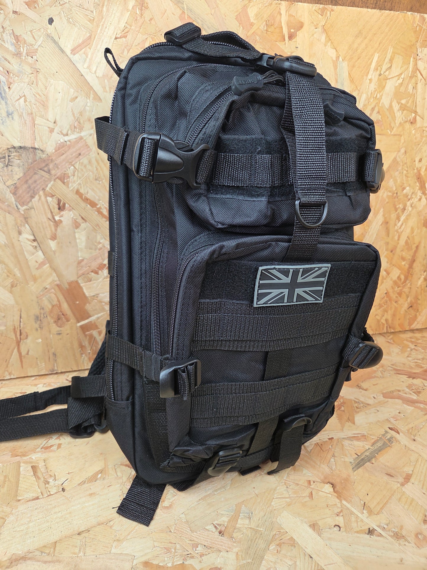 Molle Backpack Military Style Stealth Pack Combat Cadet Utility Bag Black Daysack 25L New