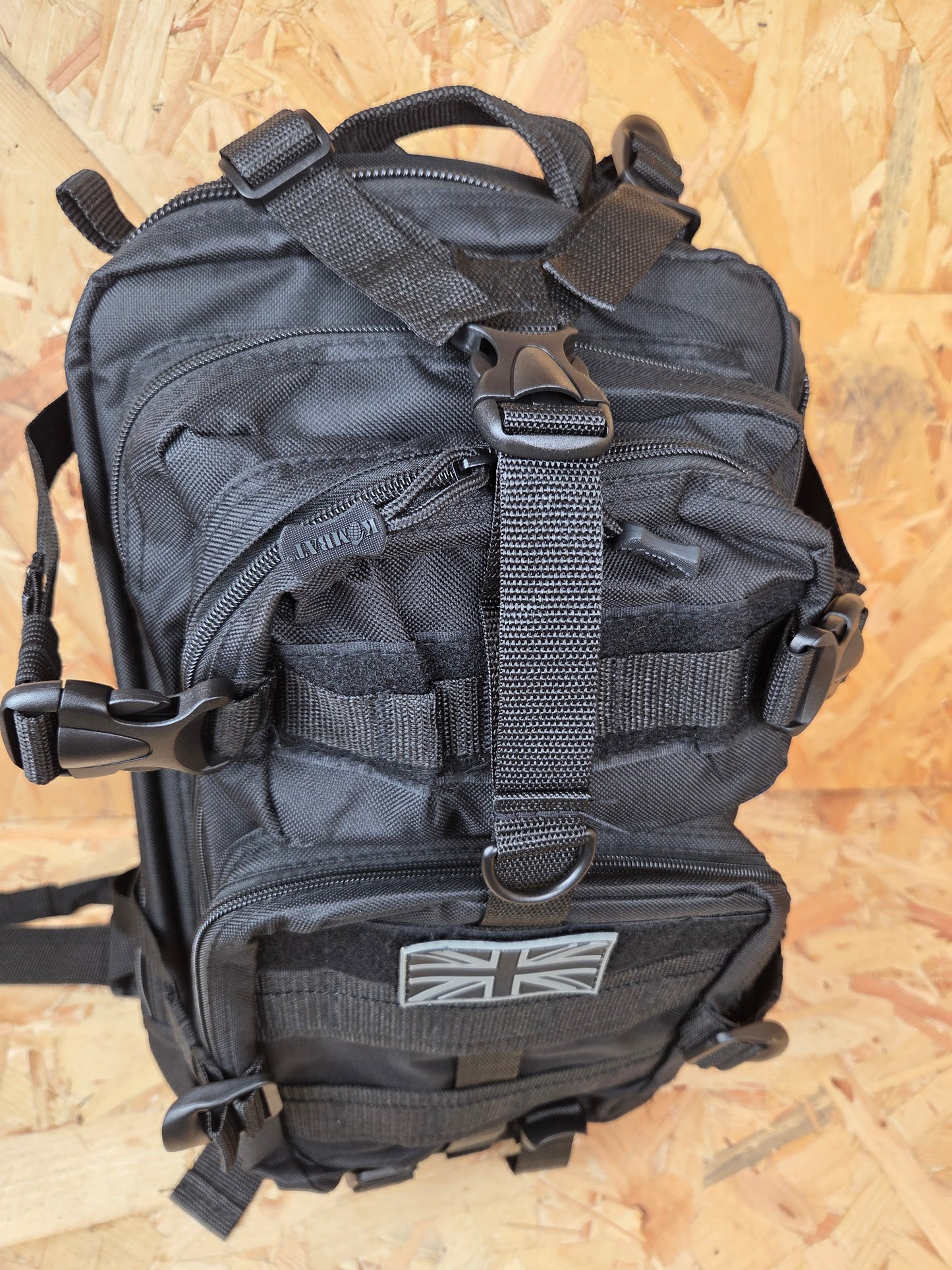 Molle Backpack Military Style Stealth Pack Combat Cadet Utility Bag Black Daysack 25L New