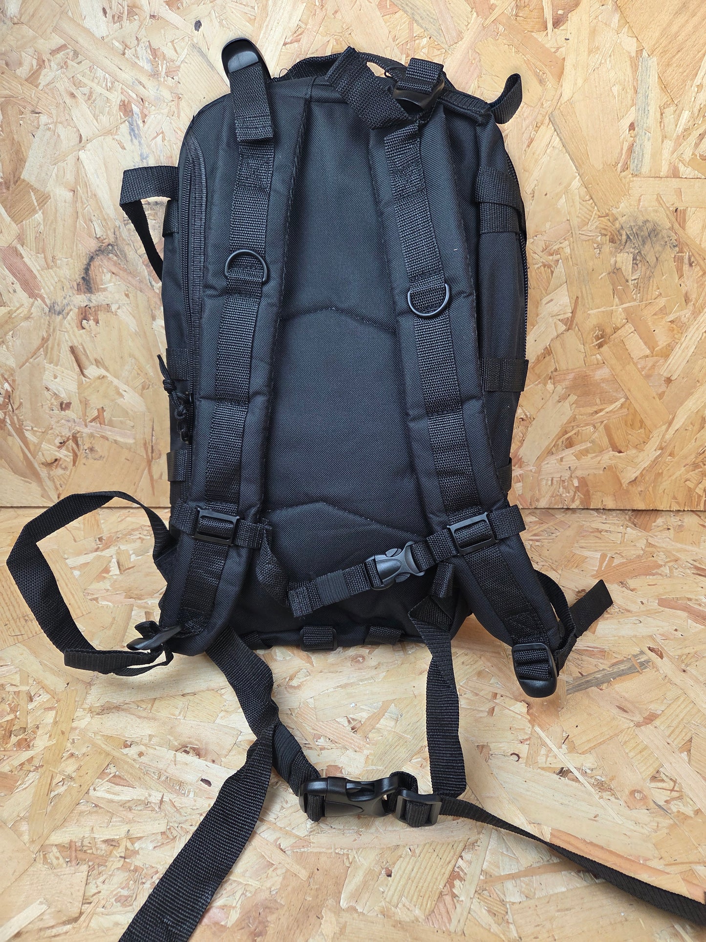 Molle Backpack Military Style Stealth Pack Combat Cadet Utility Bag Black Daysack 25L New