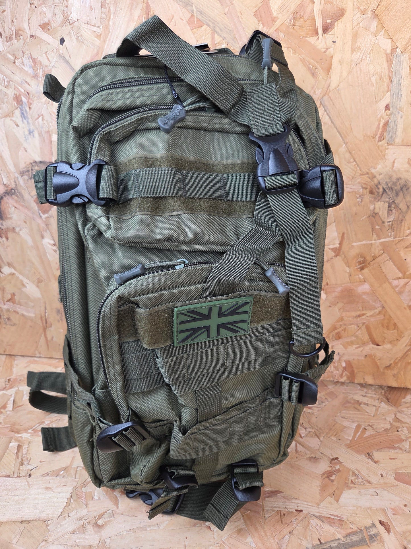 Molle Backpack Military Style Stealth Pack Combat Cadet Utility Bag Olive Green Daysack 25L New