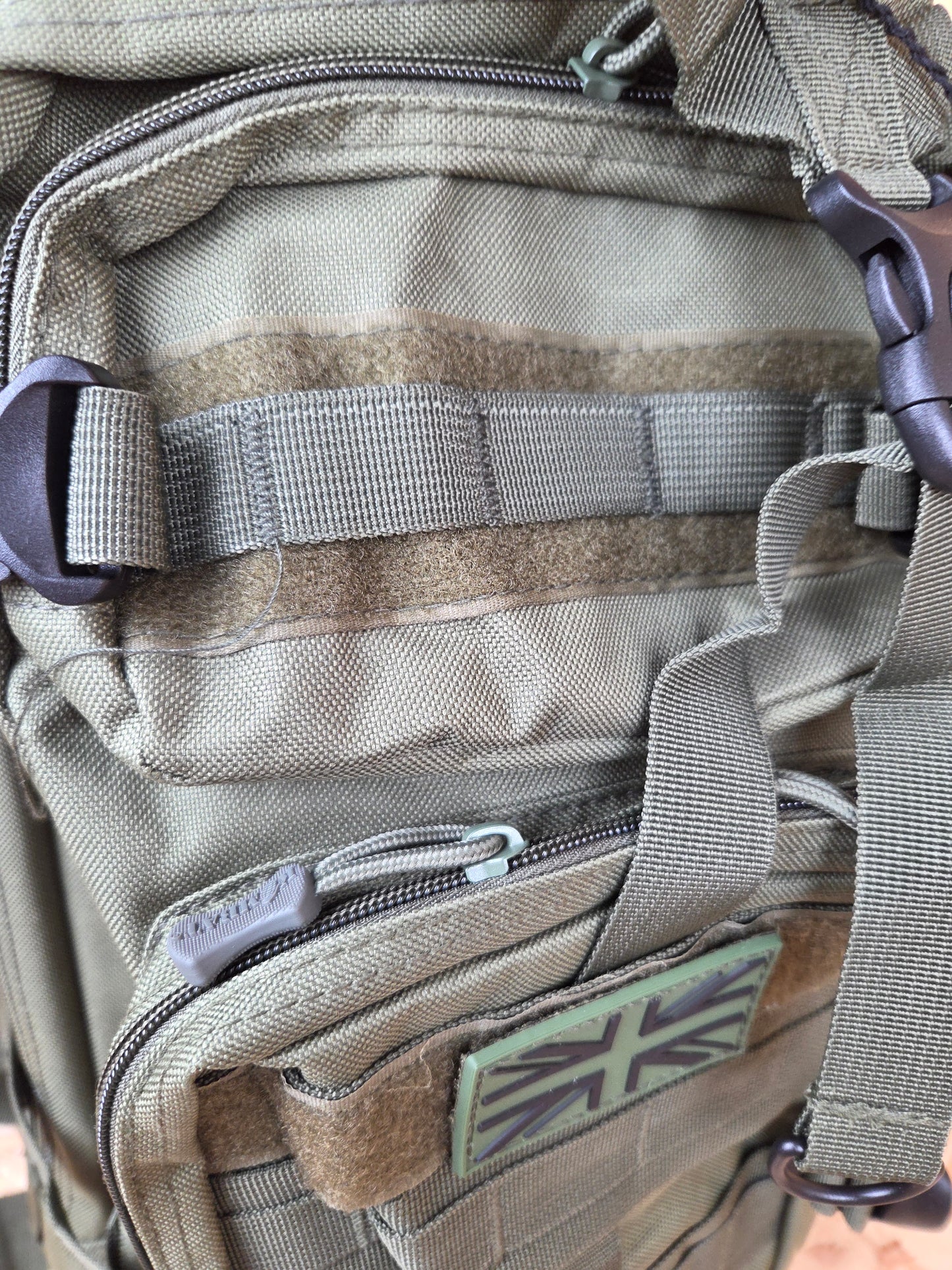 Molle Backpack Military Style Stealth Pack Combat Cadet Utility Bag Olive Green Daysack 25L New