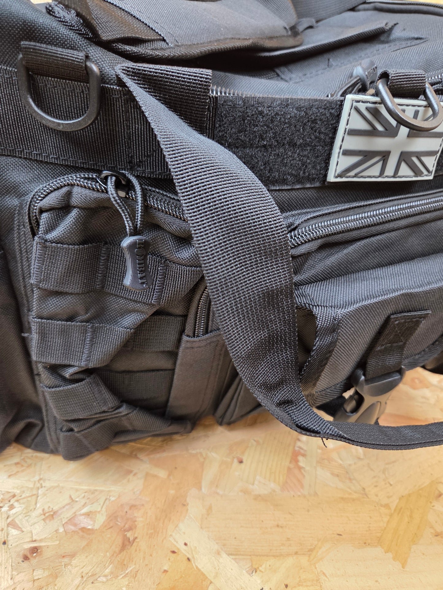 Military Style Holdall Bag Combat Tactical Cadet Utility Bag Black Daysack 50L New