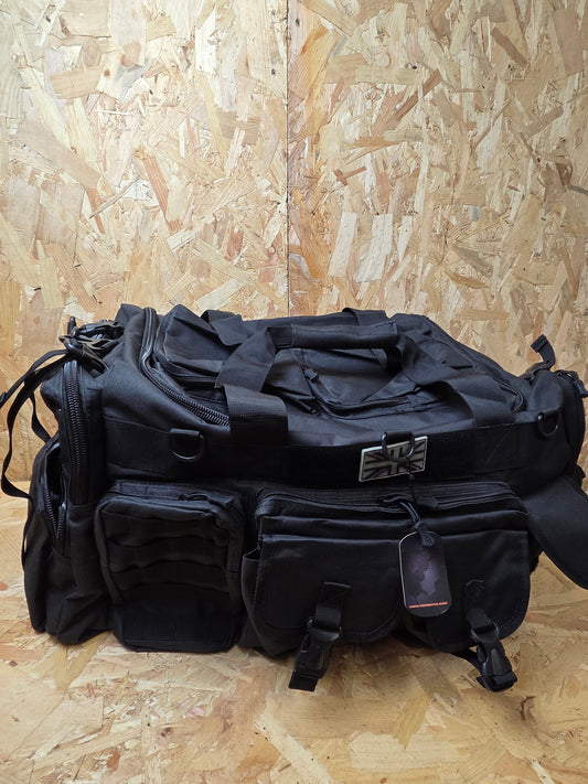 Military Style Holdall Bag Combat Tactical Cadet Utility Bag Black Daysack 100L New