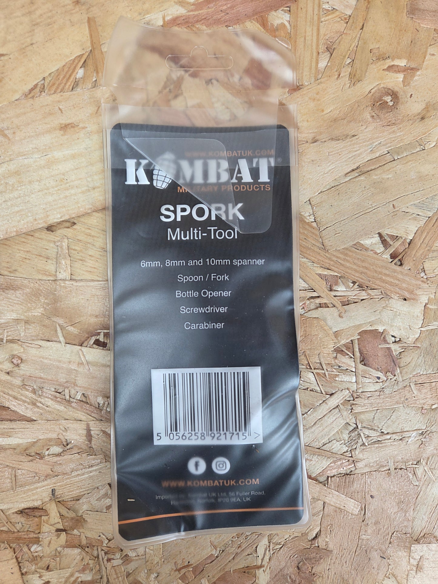 Spork Multi Tool Stainless Steel Bottle Opener Screwdriver Wrench Carabiner