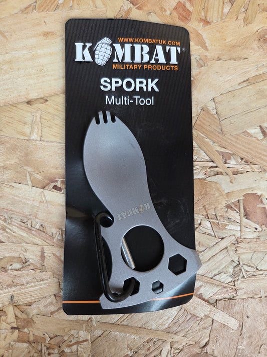 Spork Multi Tool Stainless Steel Bottle Opener Screwdriver Wrench Carabiner