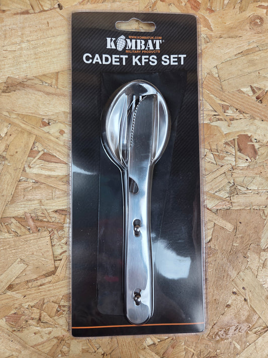 Knife Fork and Spoon Cadet Cutlery Set Kit Camping Hiking Picnic KFS