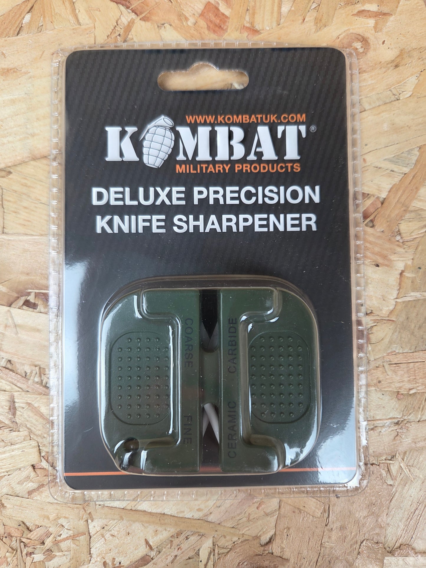 Precision Knife Blade Sharpener Survival Pocket Hand Camping Bushcraft Cadet Tool Olive Green