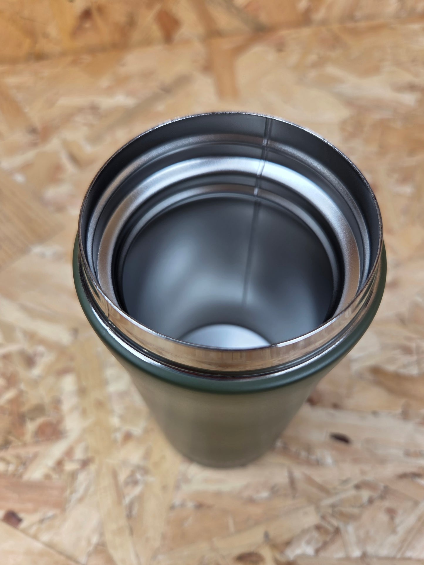 Stainless Steel Flask Ammo Pouch Bottle Hiking Olive Green Trail Metal Camping 330ml