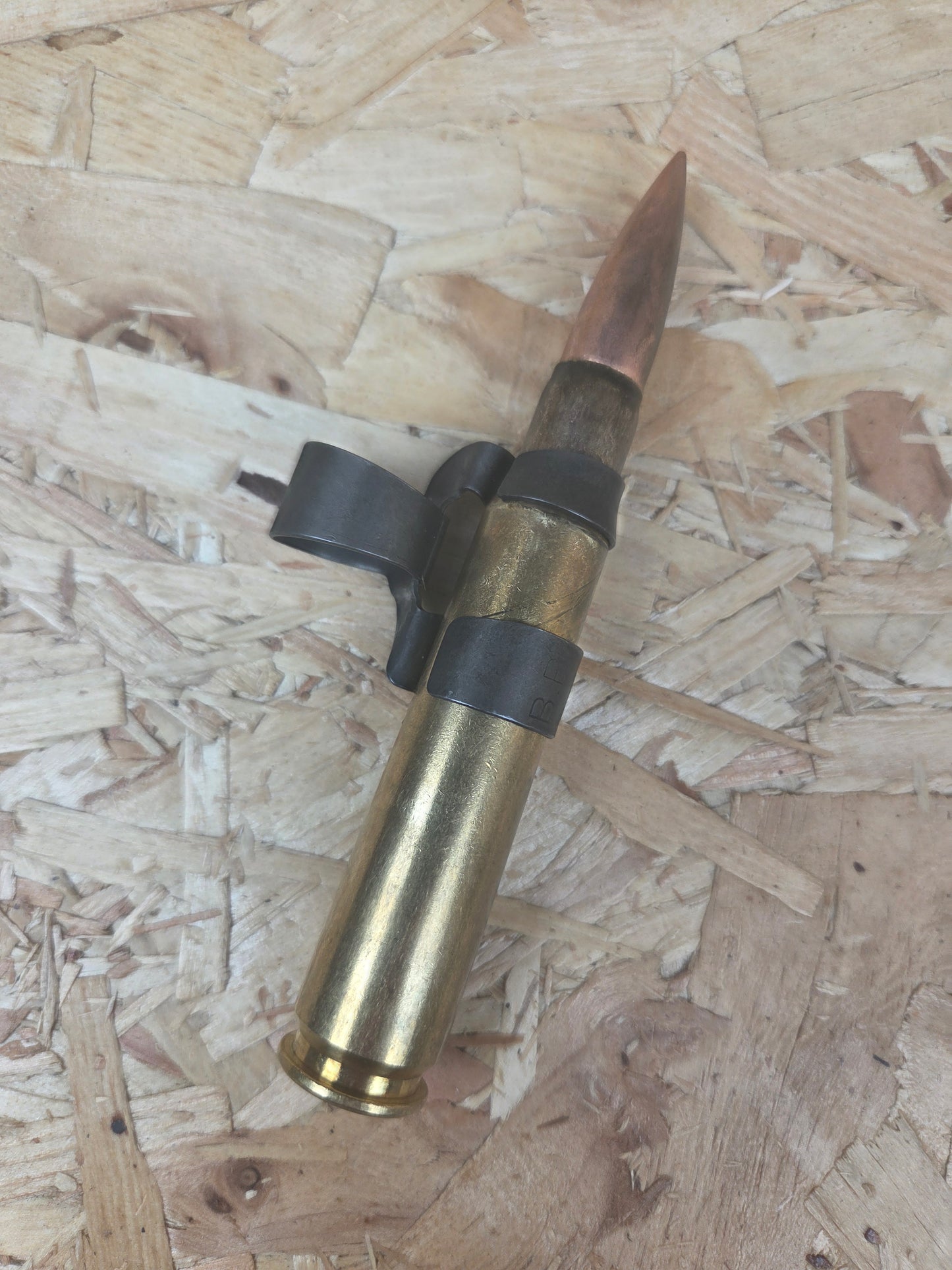 Genuine Inert 50 Caliber Round Cartridge Bullet BMG Display Round with M9 Machine Gun Belt Link