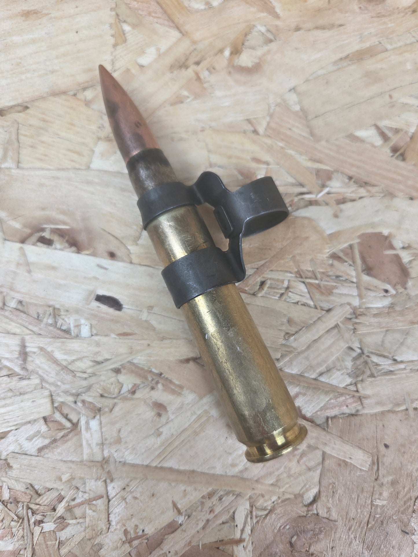 Genuine Inert 50 Caliber Round Cartridge Bullet BMG Display Round with M9 Machine Gun Belt Link