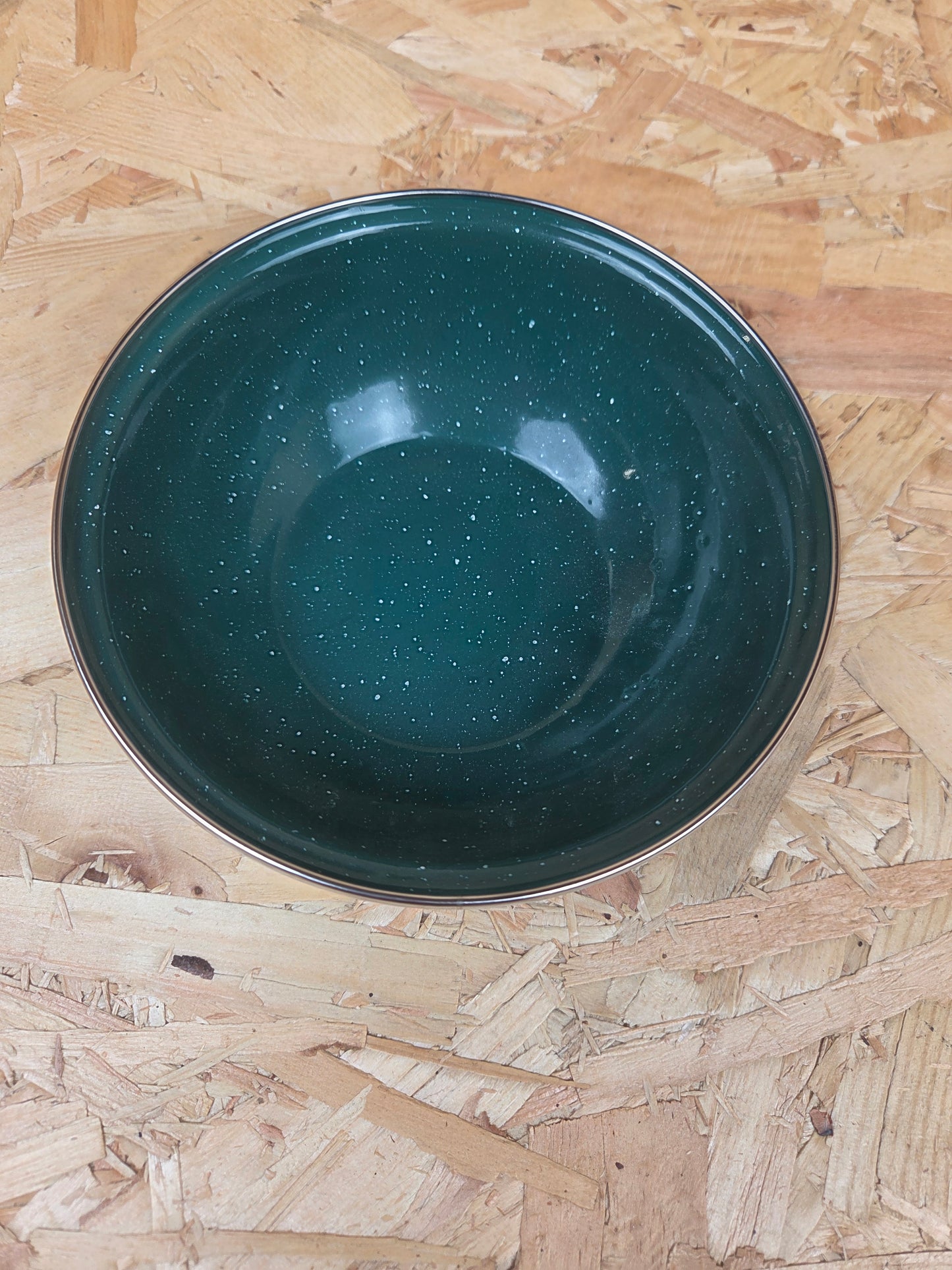 Enamel Military Green Bowl Camping Picnic Caravan Enamel Dish 16cm
