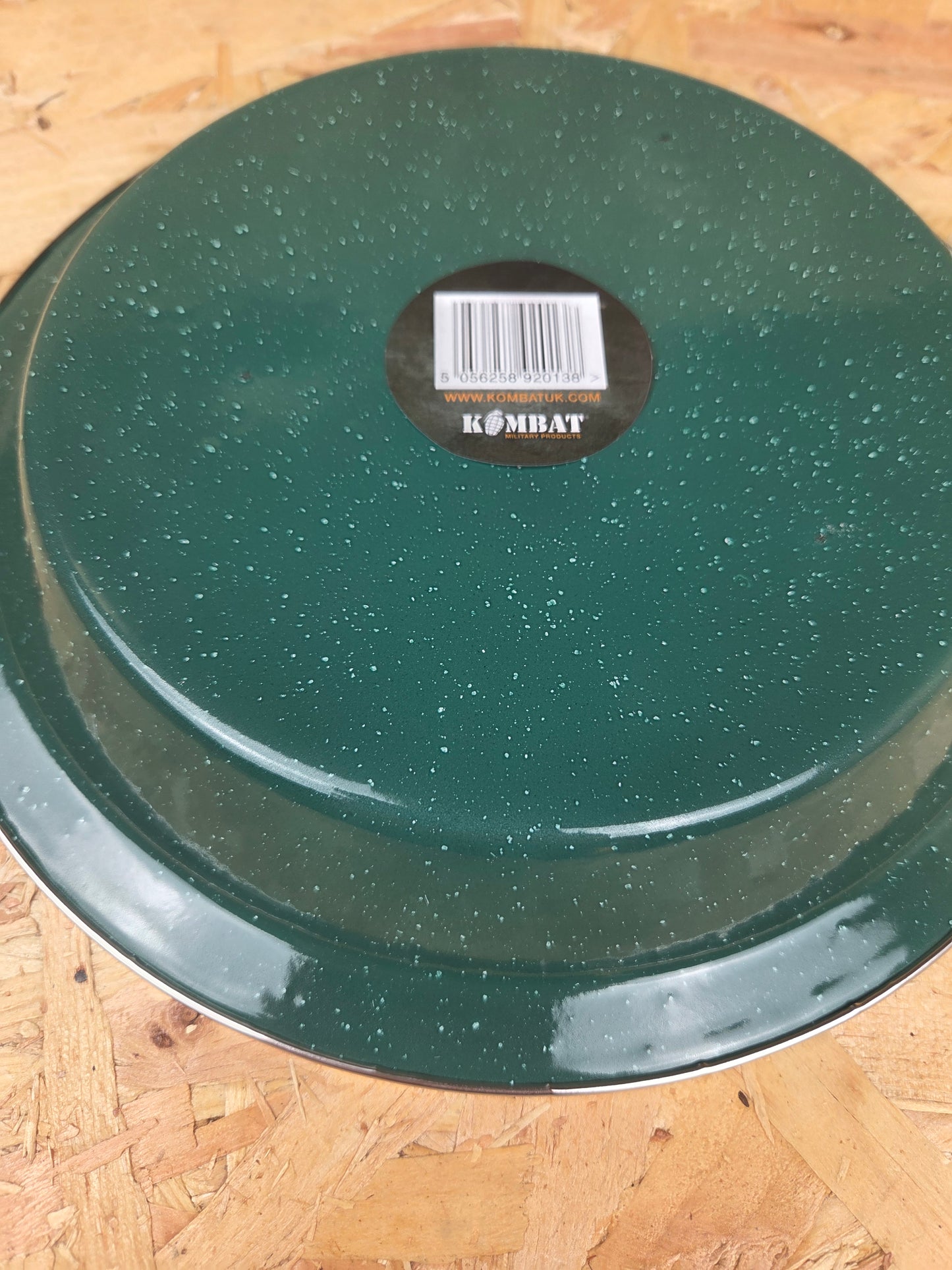 Large Enamel Plate Green Plate Camping Picnic Military Caravan Enamel Dish 25cm