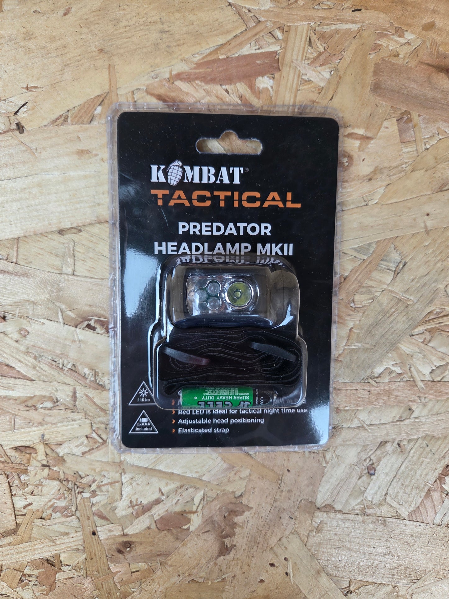 LED Headlamp Torch Black Stealth Head Light Camping Inspection Lamp Running Hiking Work Predator Headlamp