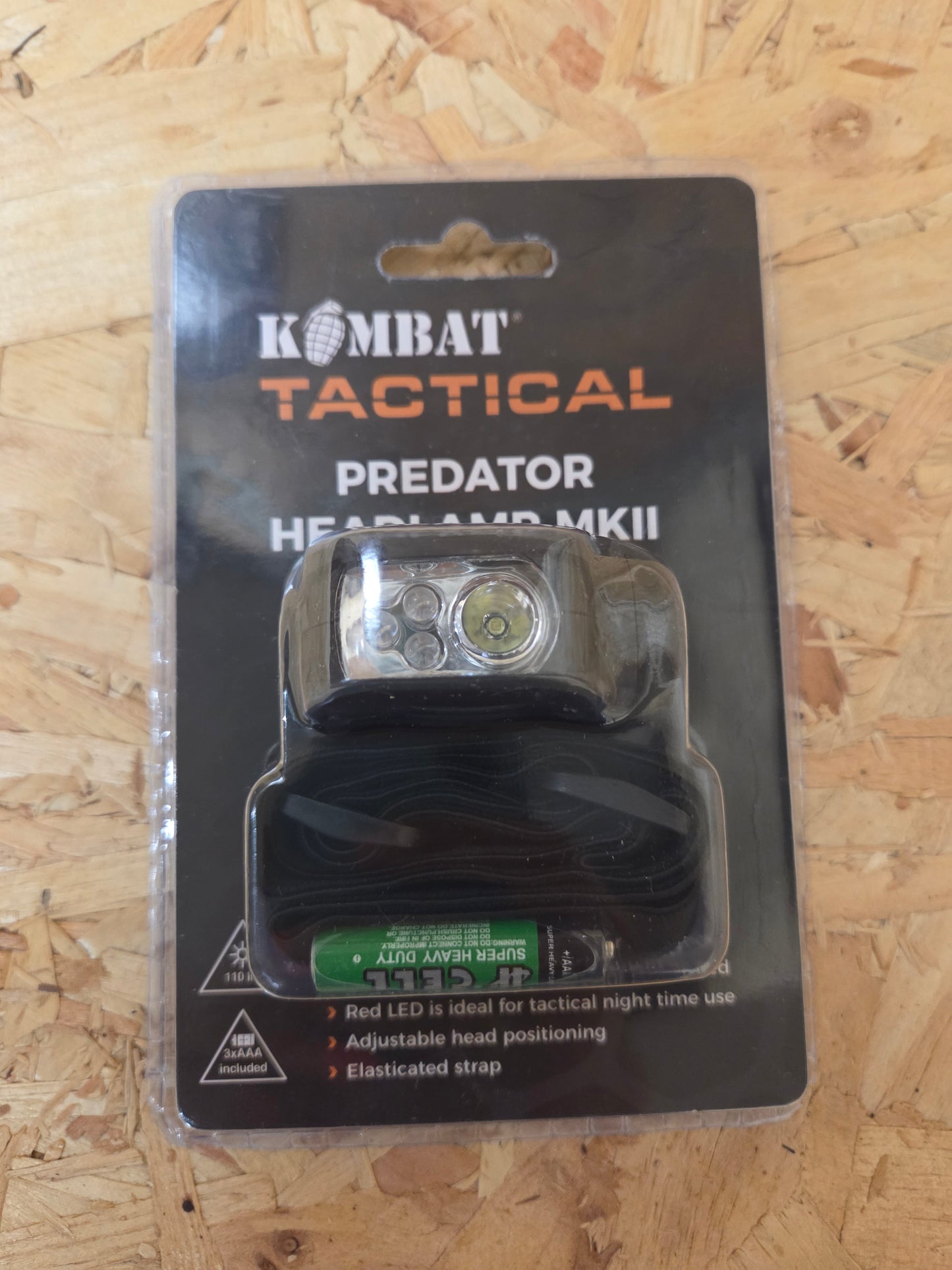 LED Headlamp Torch Black Stealth Head Light Camping Inspection Lamp Running Hiking Work Predator Headlamp