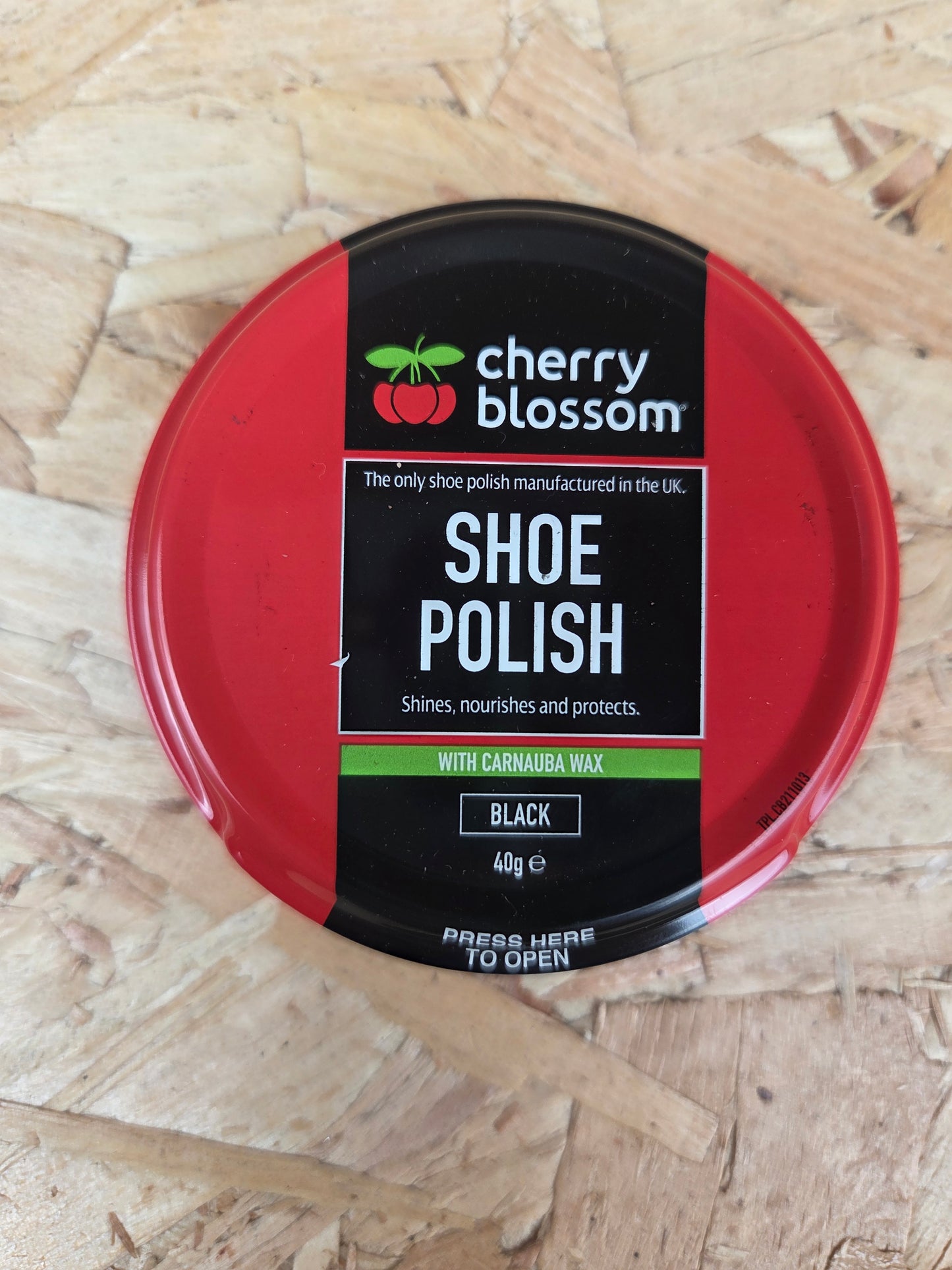 Black Military Style Shoe Polish Tin Carnauba Cadet Leather Parade Boot Wax 40g