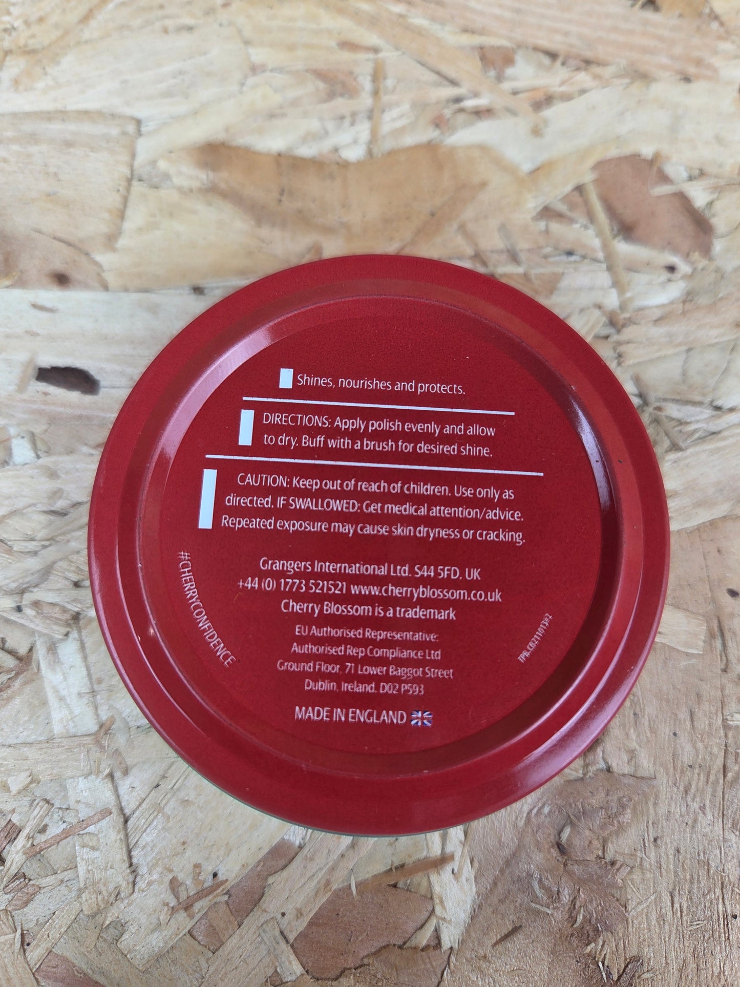Dark Tan Military Style Shoe Polish Tin Carnauba Cadet Leather Parade Boot Wax 40g