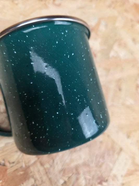 Enamel Military Green Mug Fishing Camping Picnic Caravan Cadet Cup 350ml