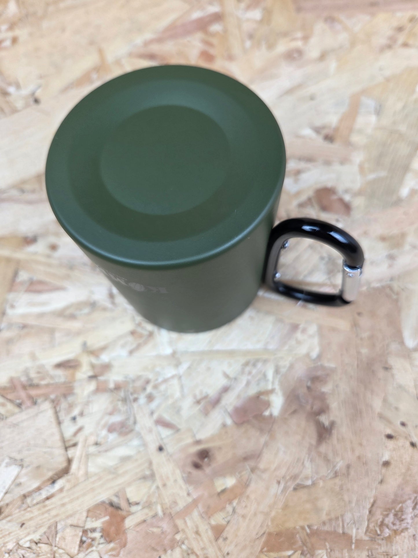 Carabiner Military Green Mug Fishing Camping Picnic Caravan Cadet Cup 330ml