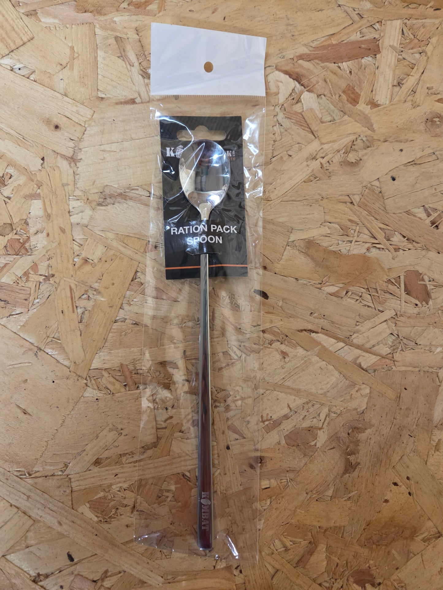 Combat Ration Pack Spoon Stainless Steel Long Handle Camping Bushcraft Mess Tin Eating Spoon