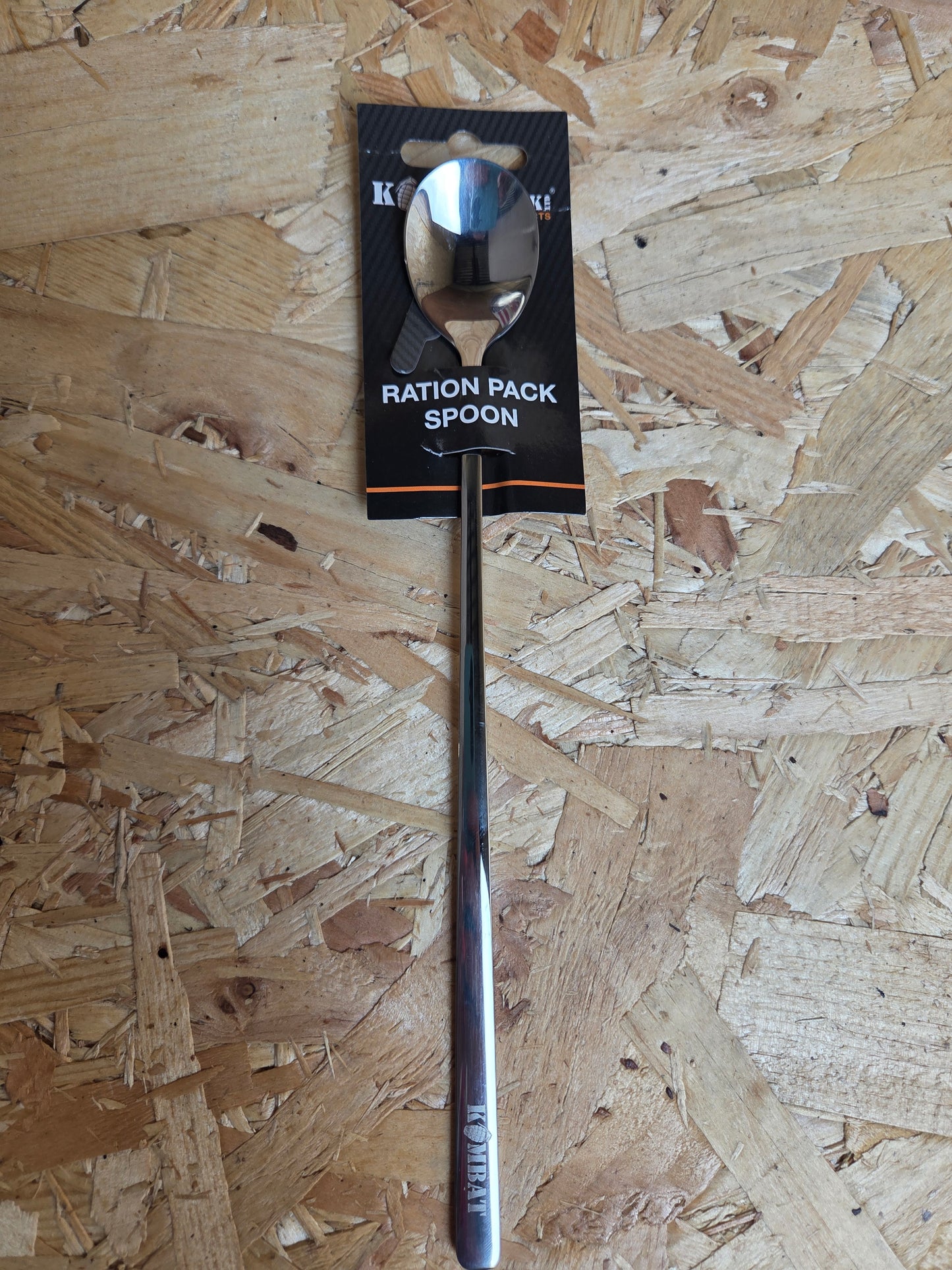 Combat Ration Pack Spoon Stainless Steel Long Handle Camping Bushcraft Mess Tin Eating Spoon
