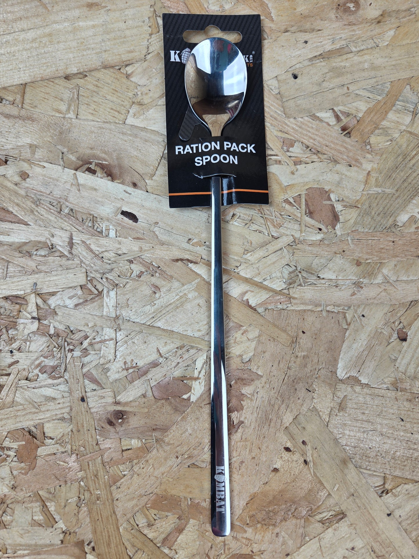 Combat Ration Pack Spoon Stainless Steel Long Handle Camping Bushcraft Mess Tin Eating Spoon