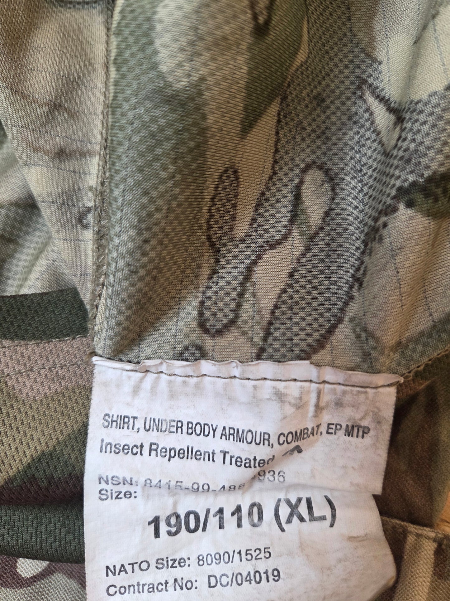 Genuine British Army UBACS MTP Camouflage Combat Military Cadet Paintball Shirt Tactical Airsoft Top