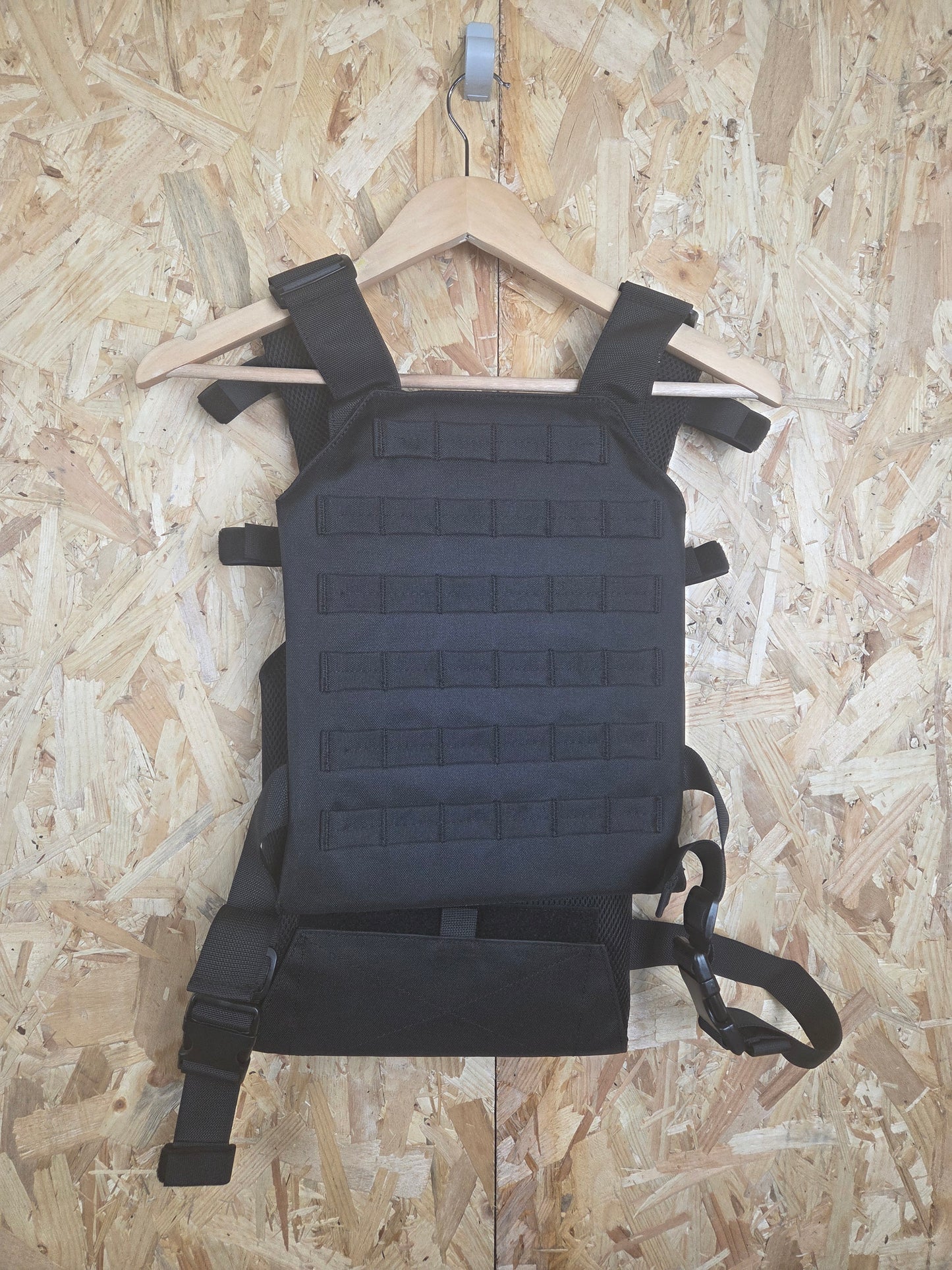 Molle Plate Carrier Vest Black Military Style Load Bearing Tactical Paintball Airsoft