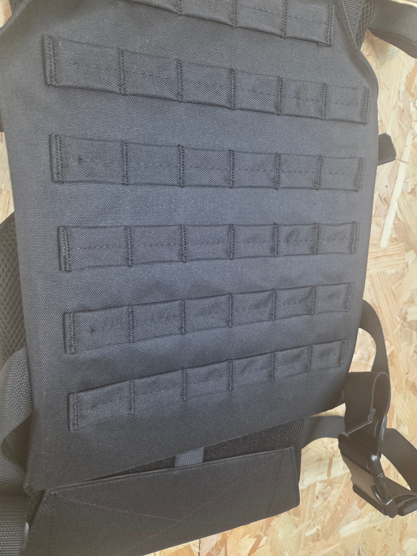 Molle Plate Carrier Vest Black Military Style Load Bearing Tactical Paintball Airsoft