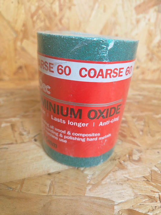 Aluminium Oxide Sandpaper Roll Dry Sanding Polishing Metals Hand or Machine Abrasive Paper 60 Grit Coarse 5m