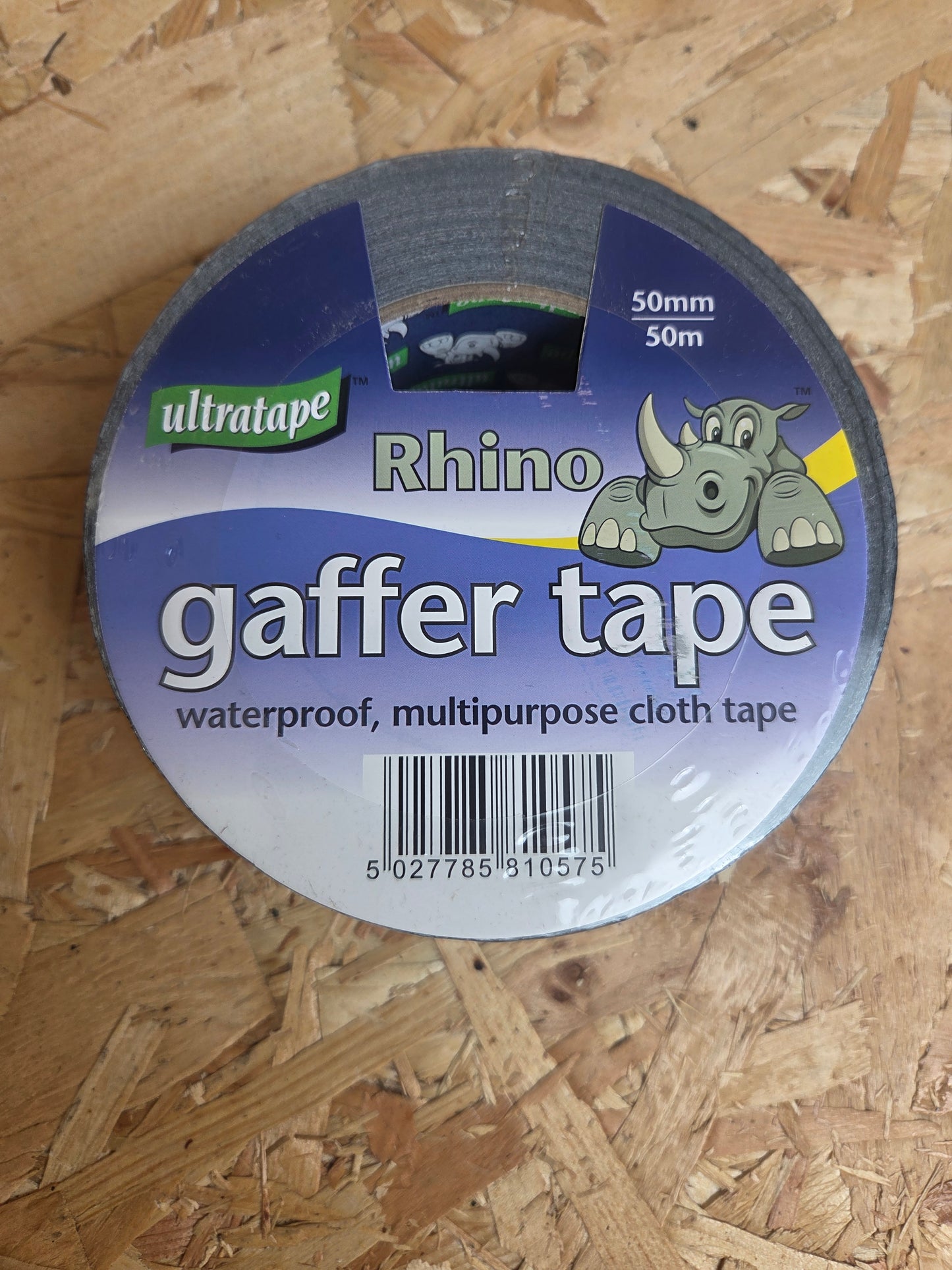 Rhino Cloth Gaffer Tape Black Heavy Duty Waterproof Repair Multi-Purpose Sealing 50mm X 50M