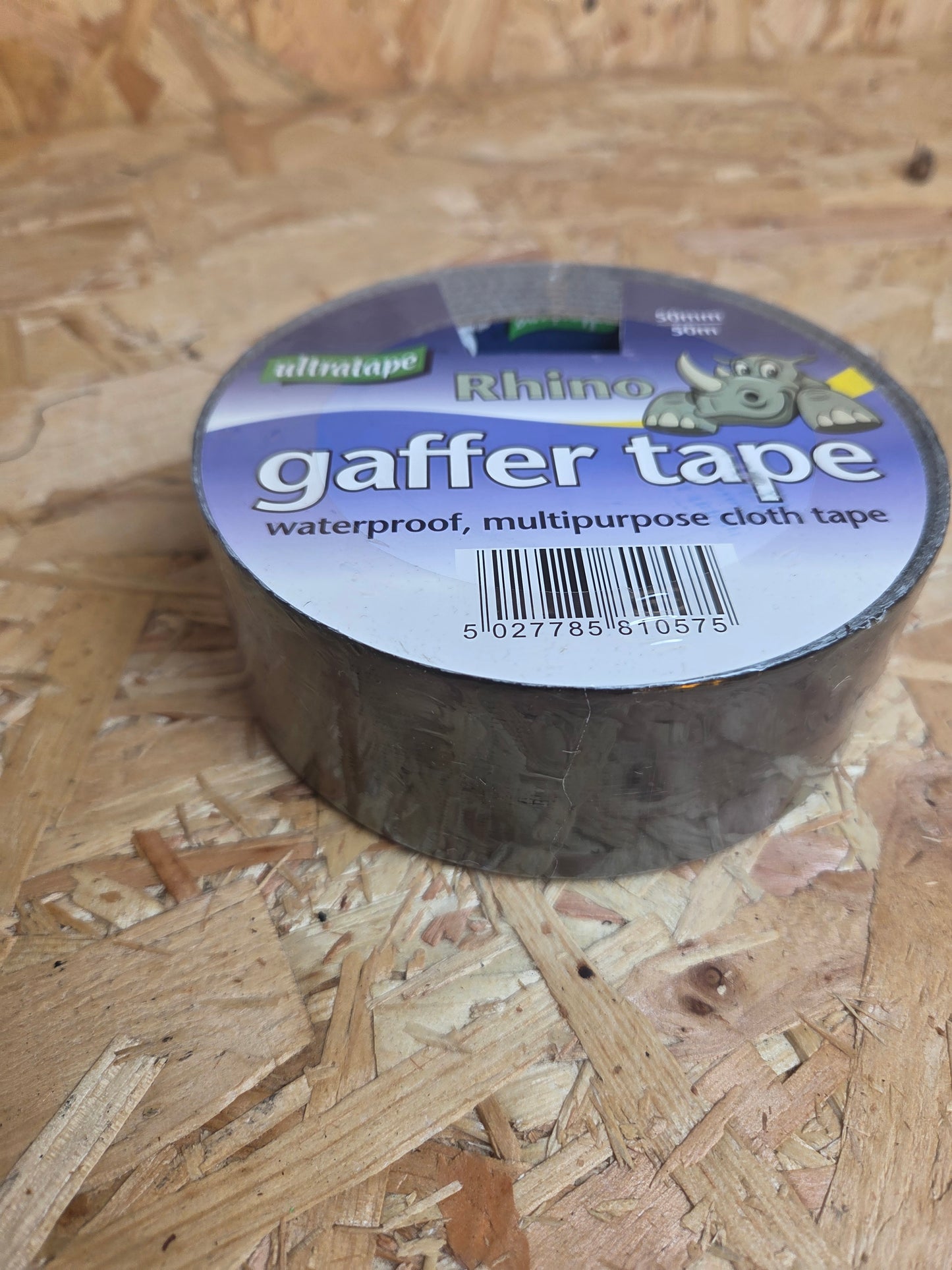 Rhino Cloth Gaffer Tape Black Heavy Duty Waterproof Repair Multi-Purpose Sealing 50mm X 50M