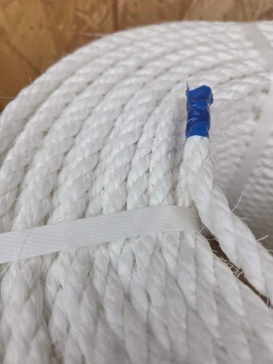 Staple Spun Polypropylene Rope White Utility Heavy Duty Cord Garden DIY Marine Weather Resistant Camping 10mm x 220m