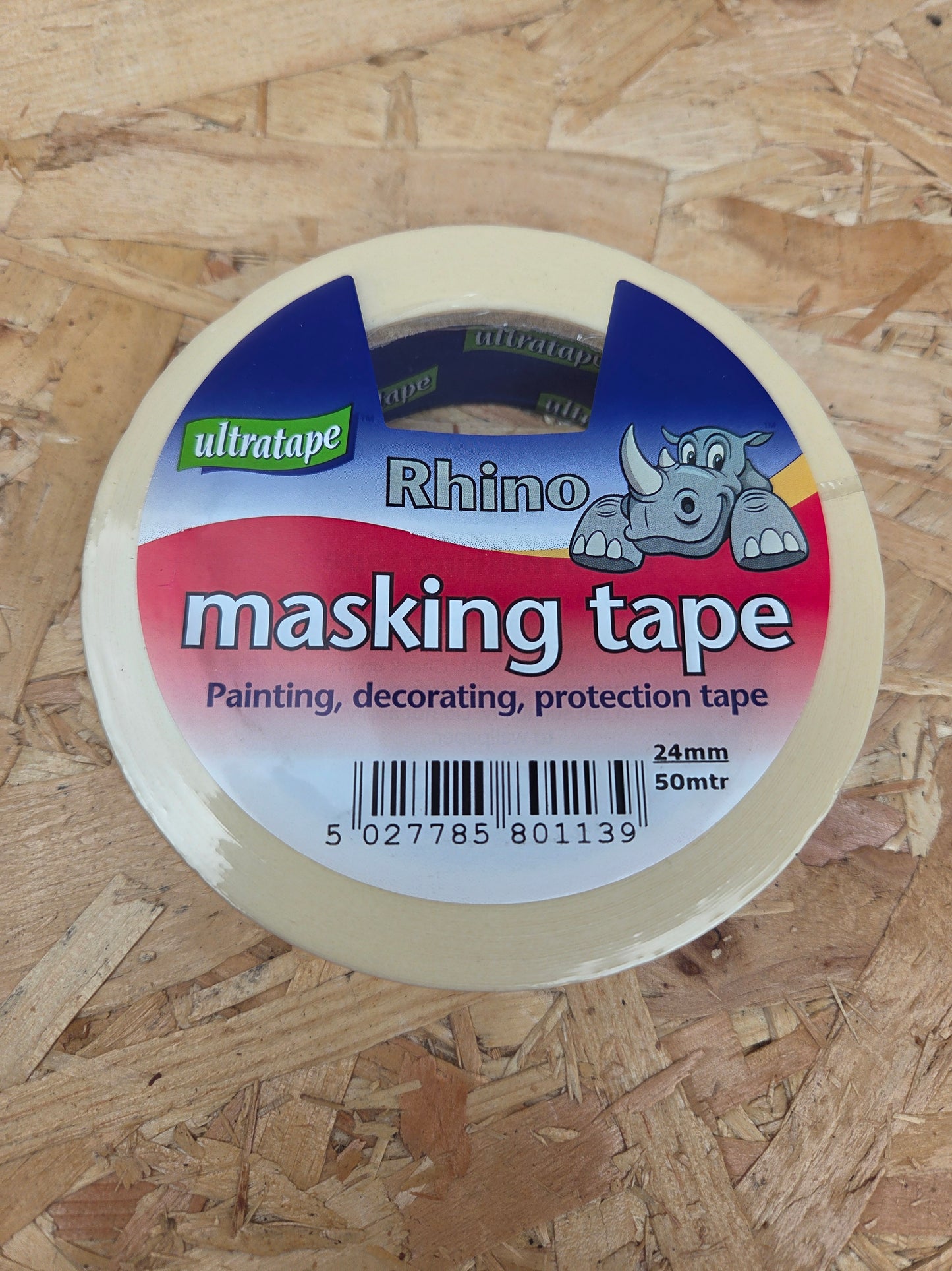 Rhino Masking Tape Easy Peel Painting Decorating Protection Craft Repairs 24mm x 50m