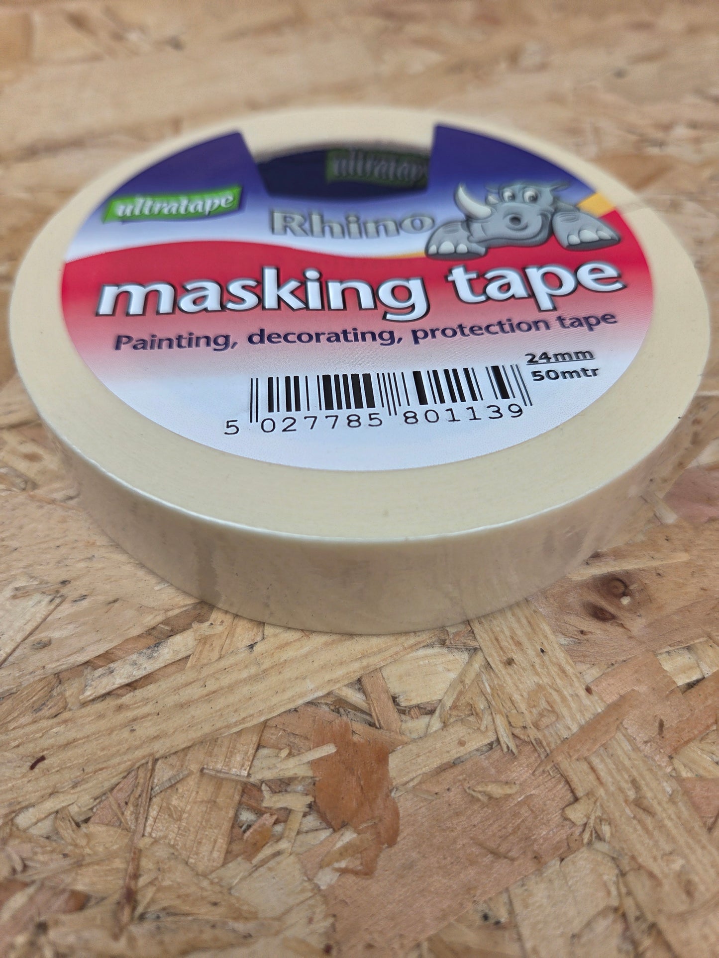 Rhino Masking Tape Easy Peel Painting Decorating Protection Craft Repairs 24mm x 50m