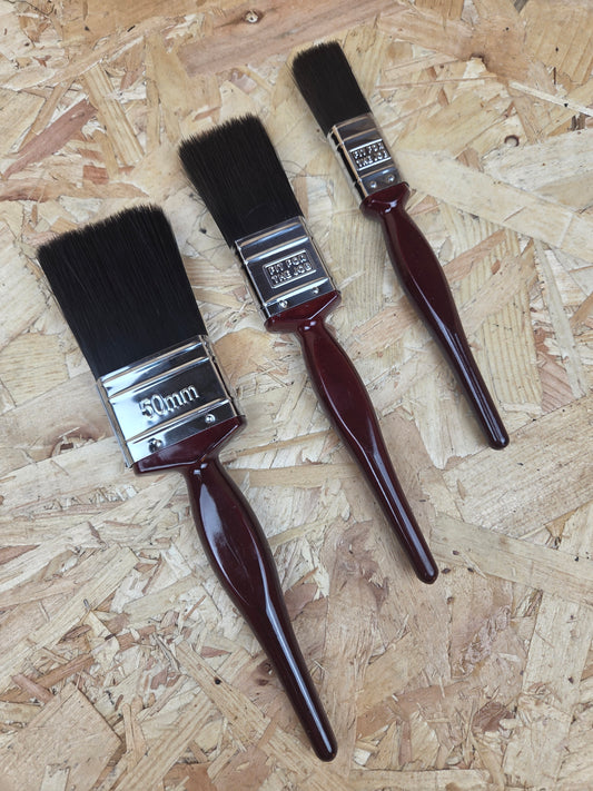 Paint Brush All Purpose High Quality Emulsion Gloss Smooth Finish Fit For The Job Set 1, 1", 1½", 1", 2"