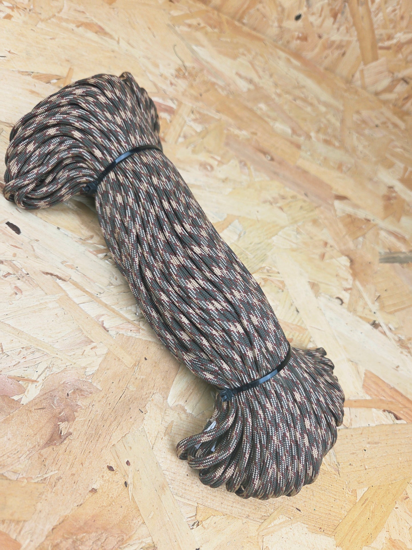 Paracord Cord Retention Loop Basha & Bivi Tent Shelter Rope Bushcraft Line Multi Brown Colours 50m