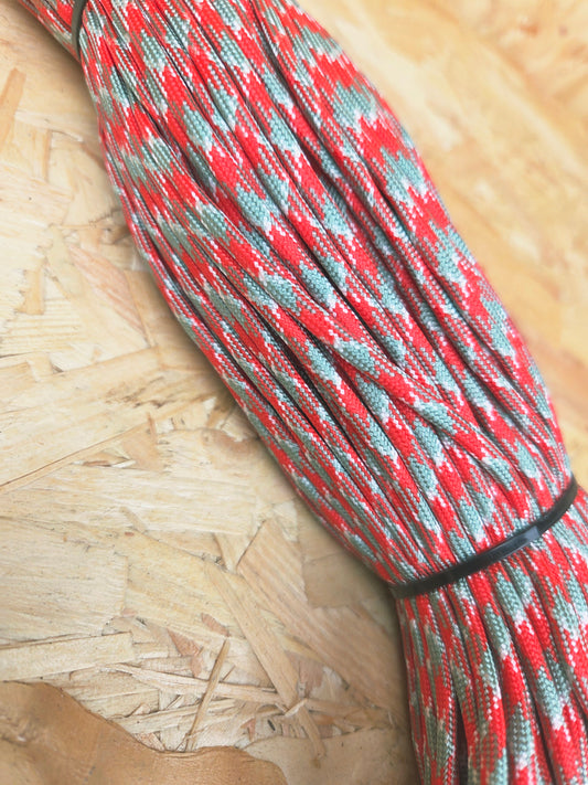 Paracord Cord Retention Loop Basha & Bivi Tent Shelter Rope Bushcraft Line Red Grey White