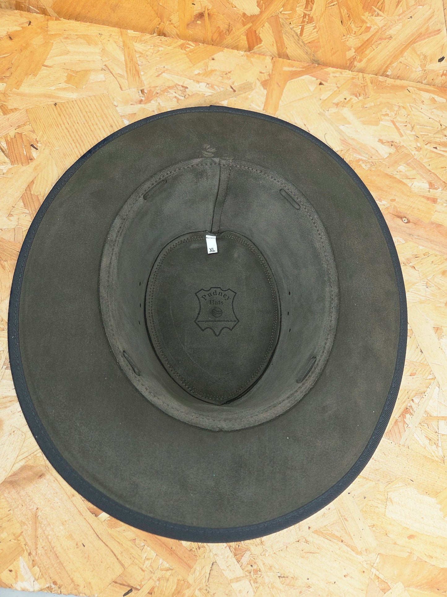 Genuine Suede Brown Leather Bush Hat Wide Brim Outdoor Cowboy Style Country Handmade South African Oiled