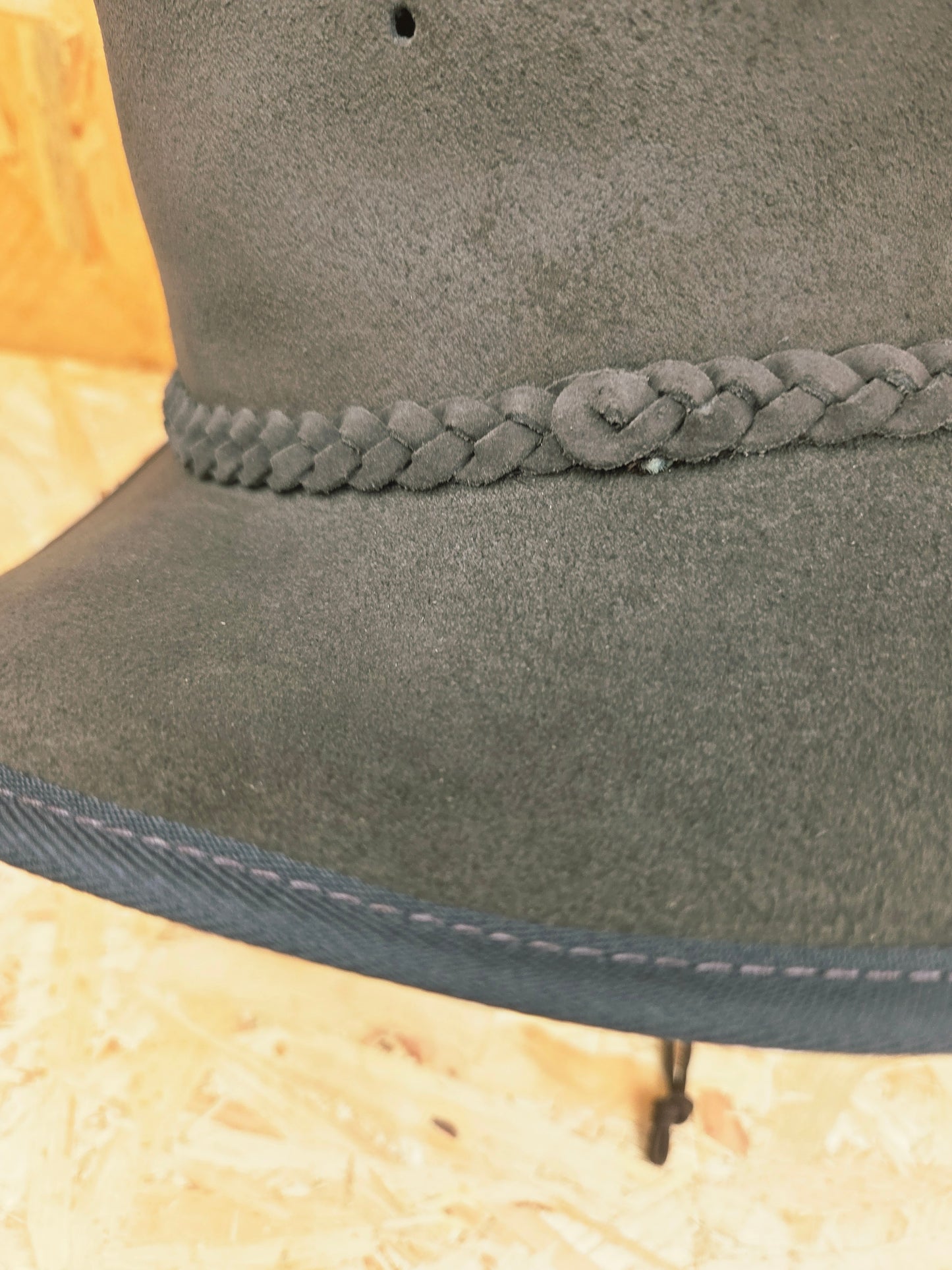 Genuine Dark Brown Oiled Suede With Chin Strap Leather Bush Hat Wide Brim Outdoor Cowboy Style Country Handmade South African