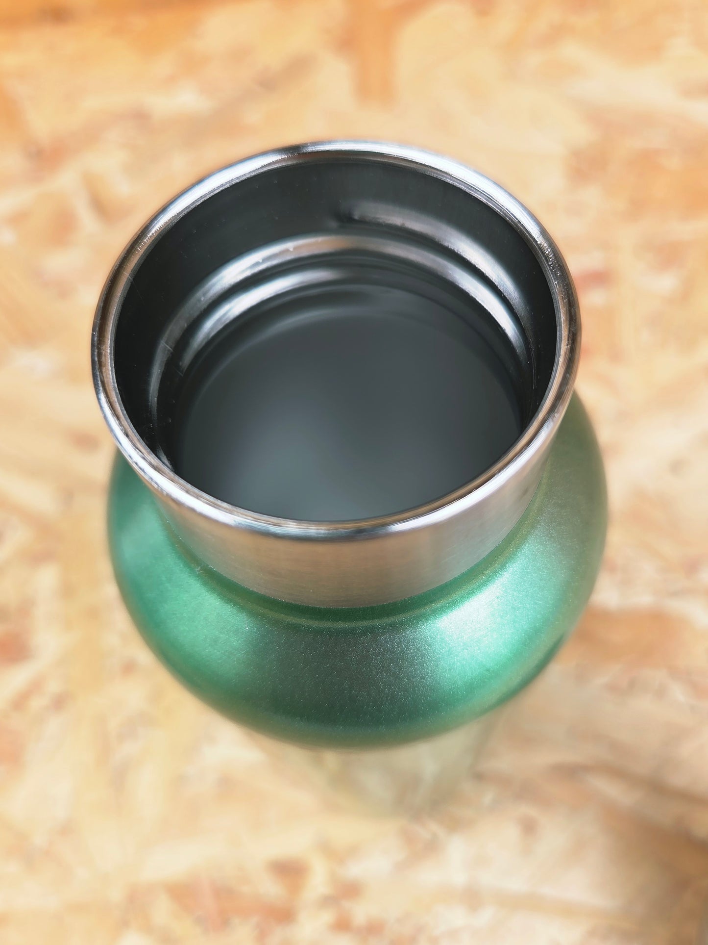 Stainless Steel Water Bottle Green Hiking Trail Black Metal Camping Drinking Leak proof Water Flask 500ml