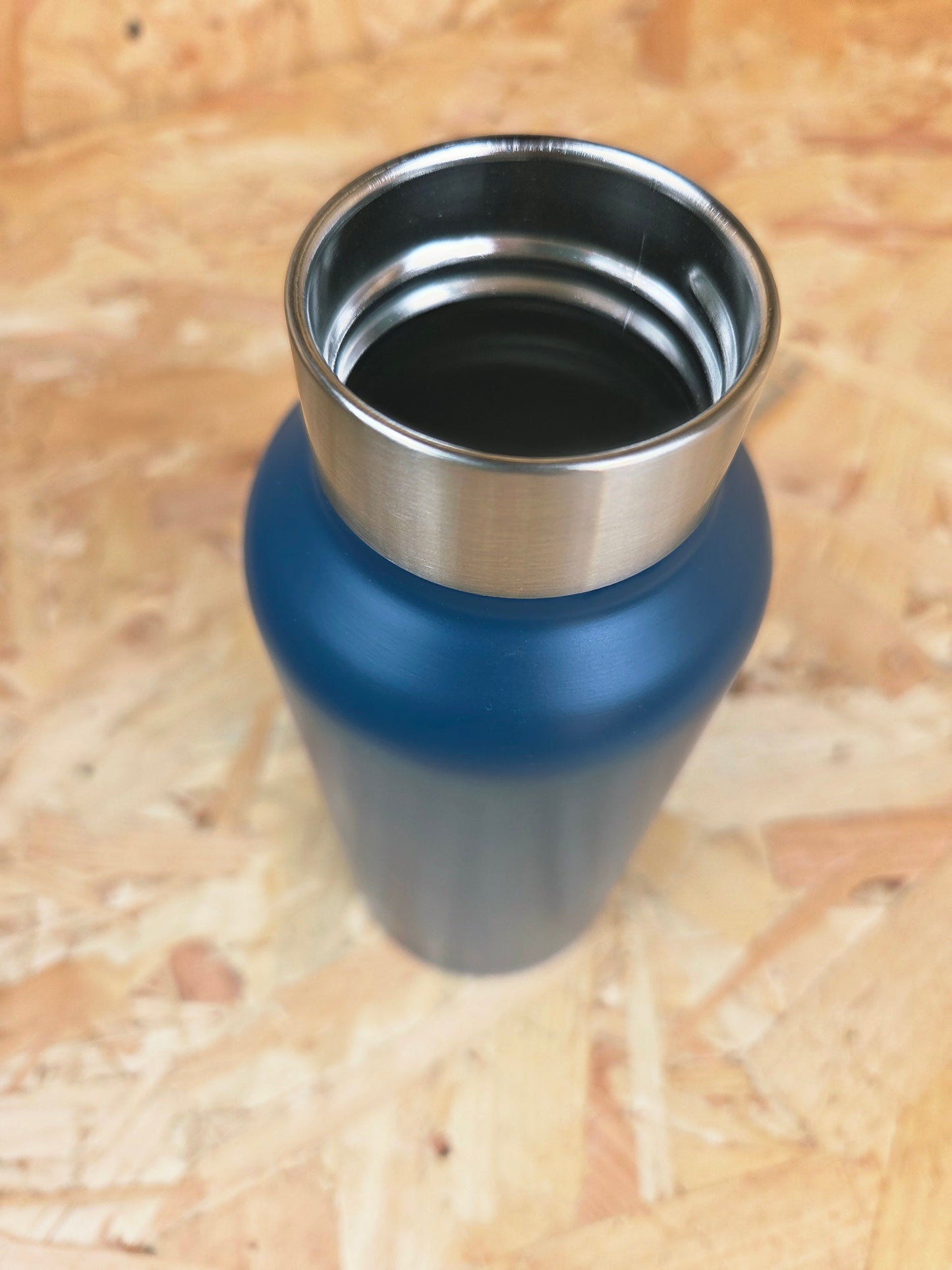 Stainless Steel Water Bottle Blue Hiking Trail Black Metal Camping Drinking Leak proof Water Flask 500ml